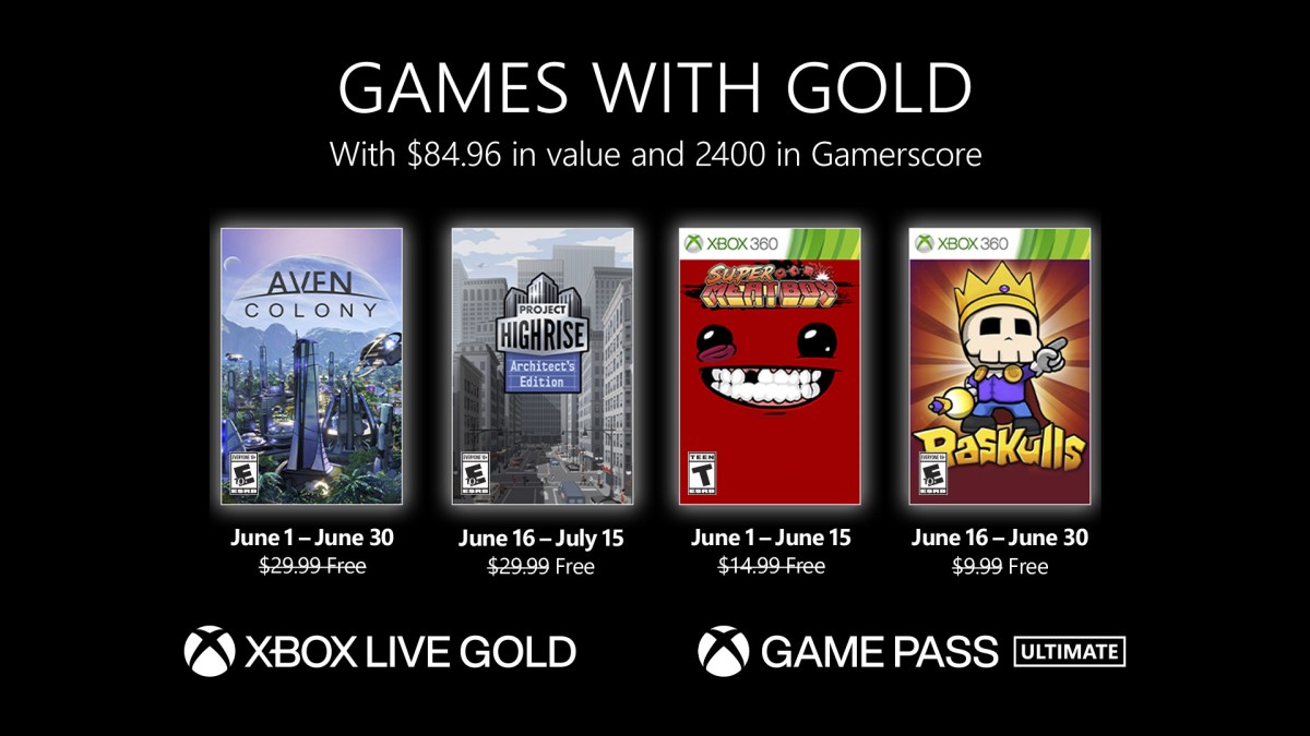 Novedades de Games with Gold para junio de 2022