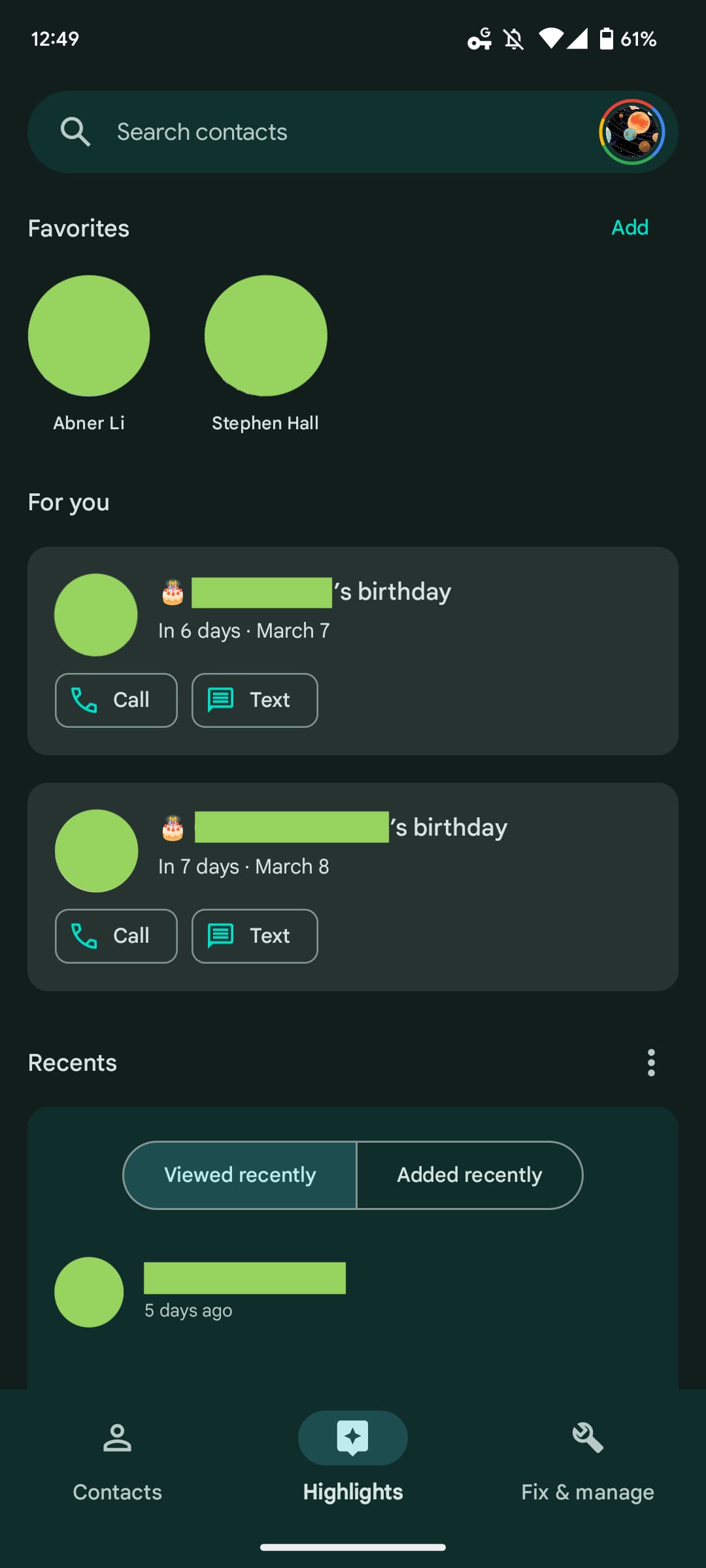 Contactos de Google te informa cuándo tus contactos cumplen años