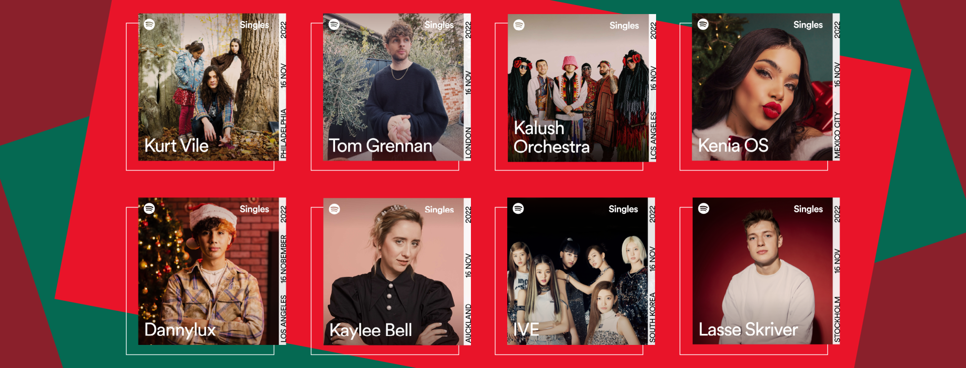 Spotify Singles de temporada navideña: Kenia Os, Eslabon Armado, DannyLux, Los Aptos, Conexión Divina y ERRE llegan con Sad Sierreño