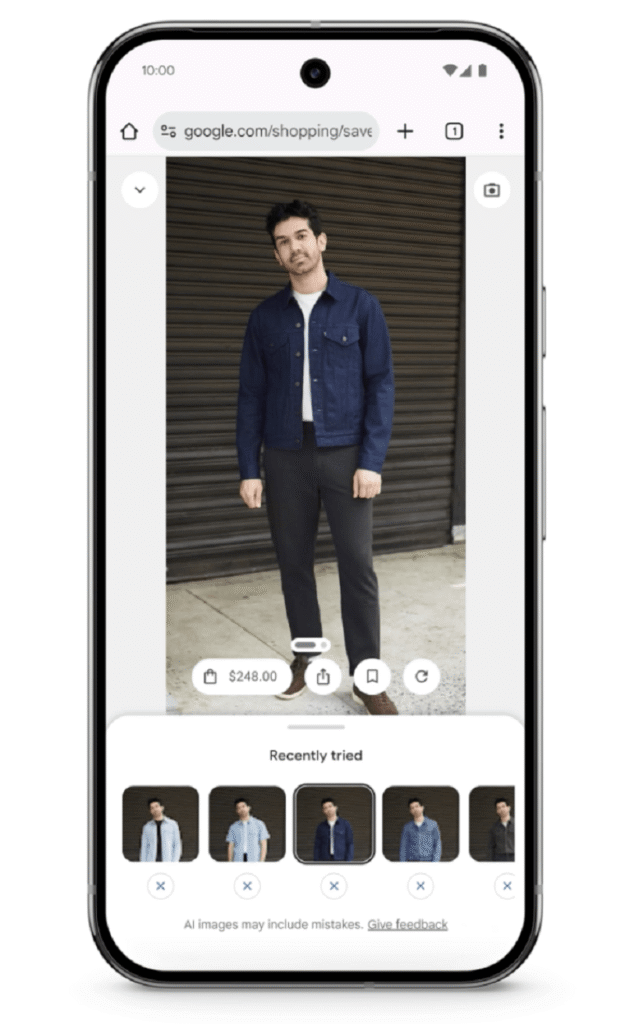 Pruébate ropa virtualmente usando IA de Google Pruébate ropa virtualmente usando IA de Google