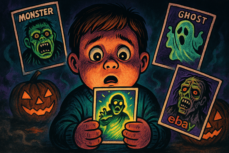 Coleccionistas buscan las tarjetas embrujadas más raras en eBay para Halloween 2025