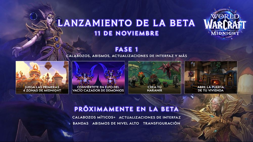 World of Warcraft: Midnight ya tiene beta abierta para jugadores seleccionados